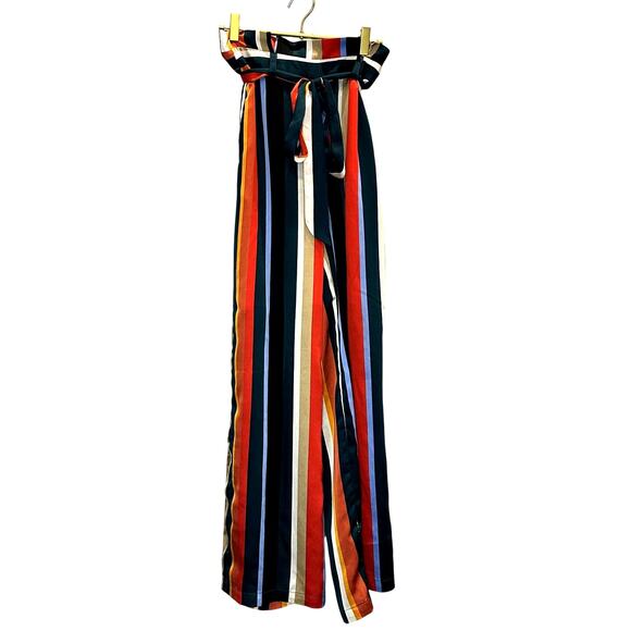 Lucy Paris – Palm Canyon Striped Wide-Leg Pants – Multicolor – Small - Picture 1 of 6